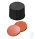 Schraubkappe, ND8 Naturkautschuk rot-orange/TEF transparent Verschluss (PP),...