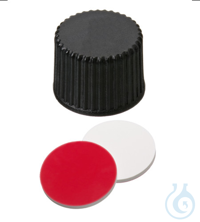 Schraubkappe, ND8 Silikon weiß/PTFE rot UltraClean Verschluss (PP), schwarz, ges
