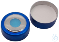 20mm UltraClean Magnetische Bimetall-Kappe, blau/silber, 8mm Loch, Silicon blau 