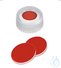 Kurzgewindekappe, ND9 PP, transparent, 1,0 mm, PTFE rot/Silikon weiß/PTFE...