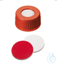 Kurzgewindekappe, ND9 PP, rot, 1,0 mm, Silikon weiß/PTFE rot, UltraClean, 1000/P