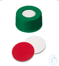 Kurzgewindekappe, ND9 PP, grün, 1,0 mm, Silikon weiß/PTFE rot UltraClean,...