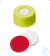 Kurzgewindekappe, ND9 PP, gelb, 1,0 mm, Silikon weiß/PTFE rot UltraClean...