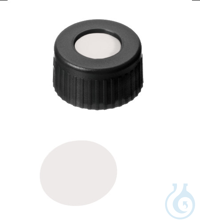 Kurzgewindekappe, ND9 PP, schwarz, 0,2 mm, PTFE virginal, 1000/PAK...