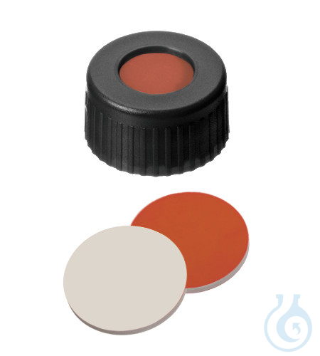 ND9 PP Kurzgewindekappe, schwarz, 1,0 mm, Red Rubber/PTFE beige