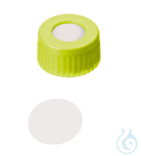 Kurzgewindekappe, ND9 PP, gelb, 0,2 mm, PTFE viriginal, 10x100St/Pkg