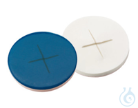 Septa, 11 mm diameter, 1,5mm, silicone white/PTFE blue, cross slit, 1000/pck, cr