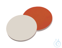 Septa, 11 mm diameter, red rubber/PTFE beige, 1,0 mm, 1000/pck, approved IM...