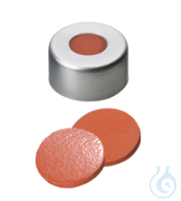 11mm Combination Seal: Aluminum Cap, clear lacquered, centre hole, Natural...