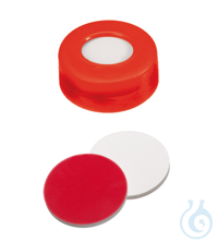 Schnappringkappe, ND11 PE: rot mit 6 mm Loch, Silikon weiß/ PTFE rot, UltraClean