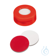 Schnappringkappe, ND11 PE: rot mit 6 mm Loch, Silikon weiß/ PTFE rot,...