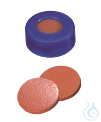 Schnappringkappe, ND11 PE: blau mit 6 mm Loch, RedRubber/PTFE beige, geprüfte IH
