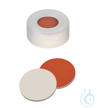 Schnappringkappe, ND11 PE: transparent mit 6 mm Loch, RedRubber/PTFE beige,...
