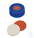 Schnappringkappe, ND11 PE: blau mit 6 mm Loch, RedRubber/PTFE beige, geprüfte...