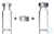 Schraubkappe, 18 mm PP, schwarz, mit Loch, Butyl rot/PTFE grau, 55°shoreA,...