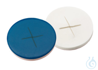 Septa, ND13, 12 mm diameter, silicone white/PTFE blue, 55° shore A, 1,5mm,...