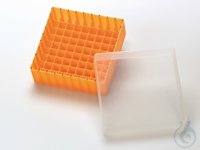 PP Storage Box for 1.5,1.8,2ml vials or 2ml shell, vials, orange, cover,...