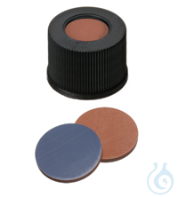 15mm Combination Seal: PP-Screw Cap, black, open top, screw 15-425, 10 x 100...