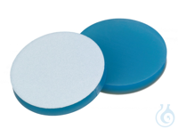 Septa, 16 mm diameter, silicone blue transp./PTFE white, 1,7mm, 10 x 100 pc...