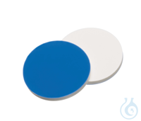 Septa, 17 mm diameter, silicone white/PTFE blue, 1,5 mm, 10 x 100 pc Septa,...