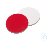 Septa, 17 mm diameter, silicone white/PTFE red, 1,3mm, 10 x 100 pc Septa, 17...