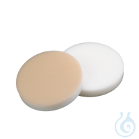 Septa, 20 mm diameter, silicone white/PTFE beige, 45° shore A, 3,2mm, 10 x...