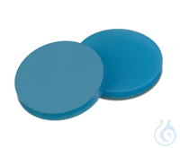 Septa, 20 mm diameter, silicone blue transp./PTFE transp., 45° shore A,...