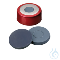 Bördelkappe, 20 mm Verschluss: Magnetische Bimetall Kappe, rot lackiert, mit 8 m