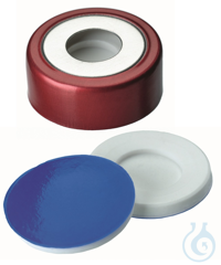 20mm magnetic bimetal flanged cap, red lacquered, 8mm hole, silicone...