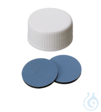 Schraubkappe, ND24 PP, weiß, geschl.,2,0 mm 1000/PAK, PTFE/EPDM schw./PTFE,...