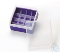 PP Storage Box for 20ml EPA - vials,violet, w/ cover (130x130x102mm),16...