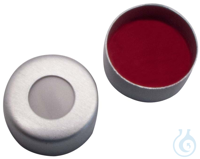 8 mm aluminum flare cap, colorless painted, with hole, natural rubber...