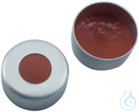 11 mm magnetic flare cap, silver painted, w/ hole, PTFE red/silicone...