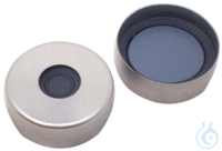 20 mm Magnetische Bördelkappe, silber, 8 mm Loch, Pharma-Fix-Septum,...