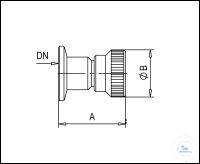 Air Admittance Valve Manually Operated, Aluminium Type DN 16 / 5, A 37 mm, B...