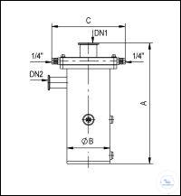 Condensers, Stainless Steel Type SKS 40/16 DN1 / DN2, Cooling surface 0.2...