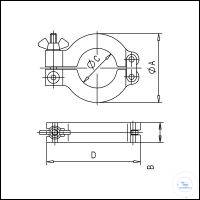 2Artikelen als: KF standaard klemring aluminium DN 20/25, type DN 20/25 KF, A 55 mm, B 16 mm,...