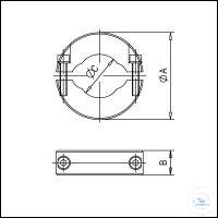 KF-Spezial-Spannring Edelstahl DN 10/16, Typ DN 10/16 KF, A 54 mm, B 18 mm, C...