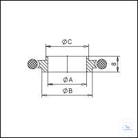 5Panašios prekės Centering Ring Adaptor with Perbunan O-Ring, Stainless Steel, DN 10/16 KF...