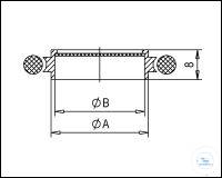 Centering Ring with Screen and FPM O-Ring, Stainless Steel, DN 16 KF