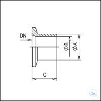 3Panašios prekės KF Flanges with Short Tubulation, Stainless Steel Type DN 16 KF, A 20 mm, B...