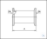 6Panašios prekės Intermediate Adapter, Stainless Steel, DN 16/16 KF, 60mm Intermediate...
