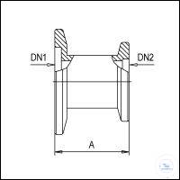 5Panašios prekės KF Reducing Adapters, Stainless Steel Type DN 25/16 KF DN1/DN2, A 28 mm KF...