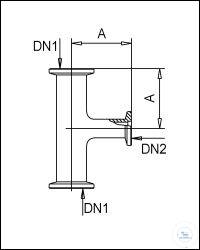 3Panašios prekės KF Reducing Tees, Stainless Steel Type DN 25/16 KF DN1/DN2, A 50 mm KF...