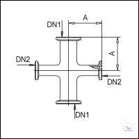 3Panašios prekės KF Reducing Cross Pieces, Stainless Steel Type DN 25/16 KF, A 50 mm, B 40 mm...