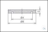 5Panašios prekės ISO-K Blank Flanges, Stainless Steel Type DN 63 ISO-K, A 70 mm, B 95 mm, C 12...