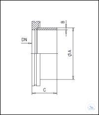 3Panašios prekės ISO-K Flanges with Short Tubulation, Stainless Steel Type DN 63 ISO-K, A 76.1...