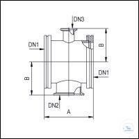 6Panašios prekės Measuring Pieces 180° ISO-K/KF/KF, Stainless Steel Type DN 63/40/16...