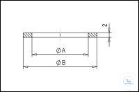 CF-OFHC-Cu-Dichtungen DN 200 Kupfer, Typ DN 200 CF, A 203,3 mm, B 222,0 mm