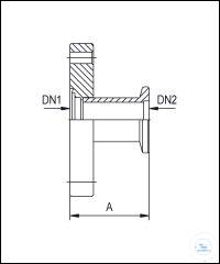 8Panašios prekės Reducing Adapters CF/KF, Stainless Steel Type DN 16 CF / DN 16 KF DN1/DN2, A...